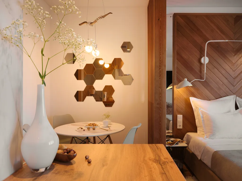 Уютнейшая студия с шикарным видом на панораму города и реку