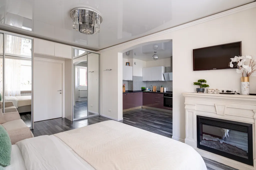 Однокомнатная квартира с камином