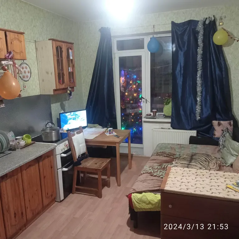 Квартира Комната с собственным балконом, где можно курить, электроплитой, вид Питер — аренда посуточно в Мурино