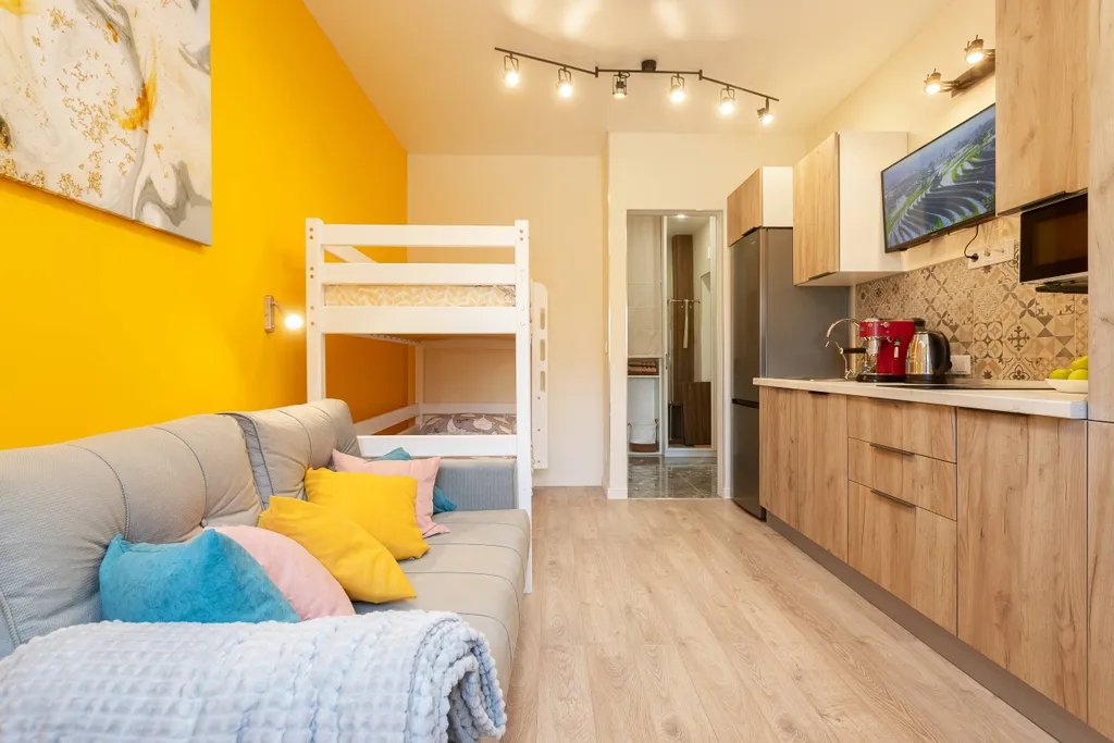 Yellow studio by the sea