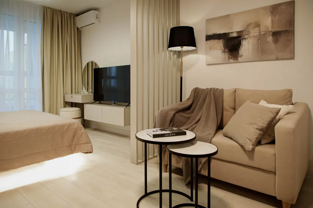 Дизайнерская студия с атмосферой бутик-отеля