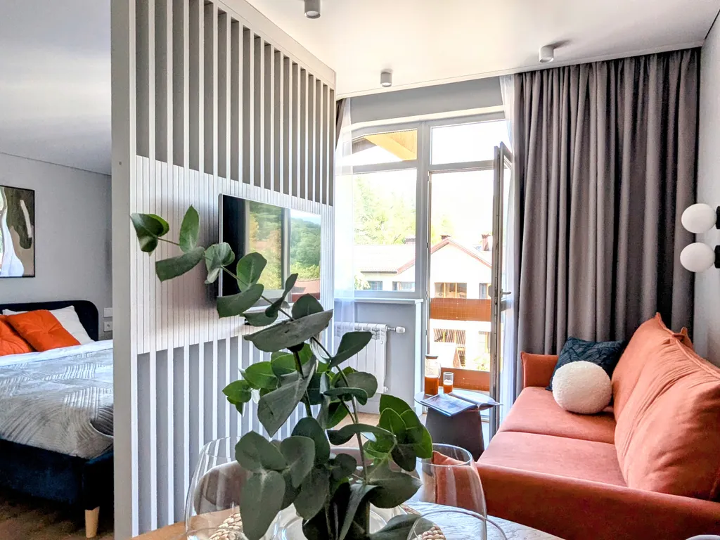 Новая квартира с видовым балконом и лыжной комнатой