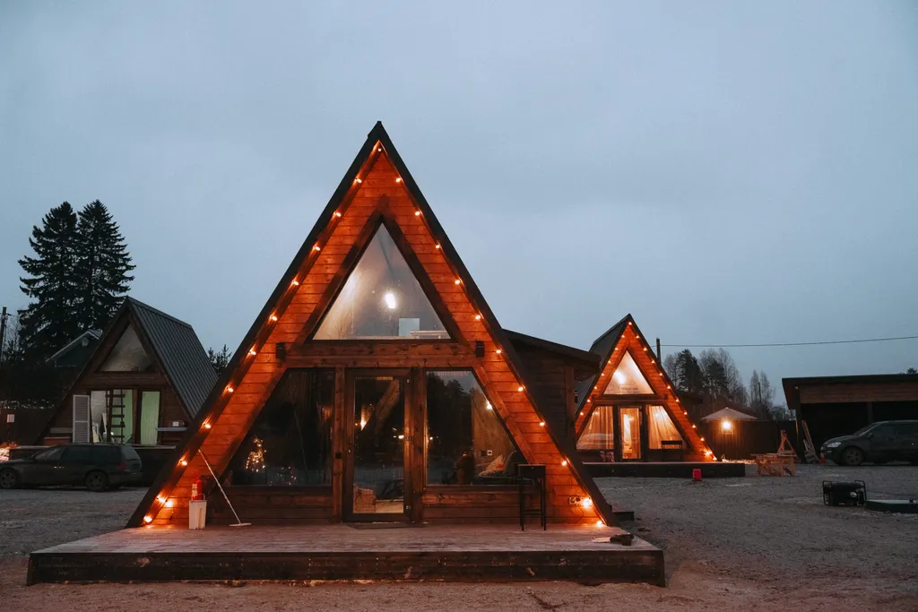 Дом А-Фрейм 42м2 с террасой №1