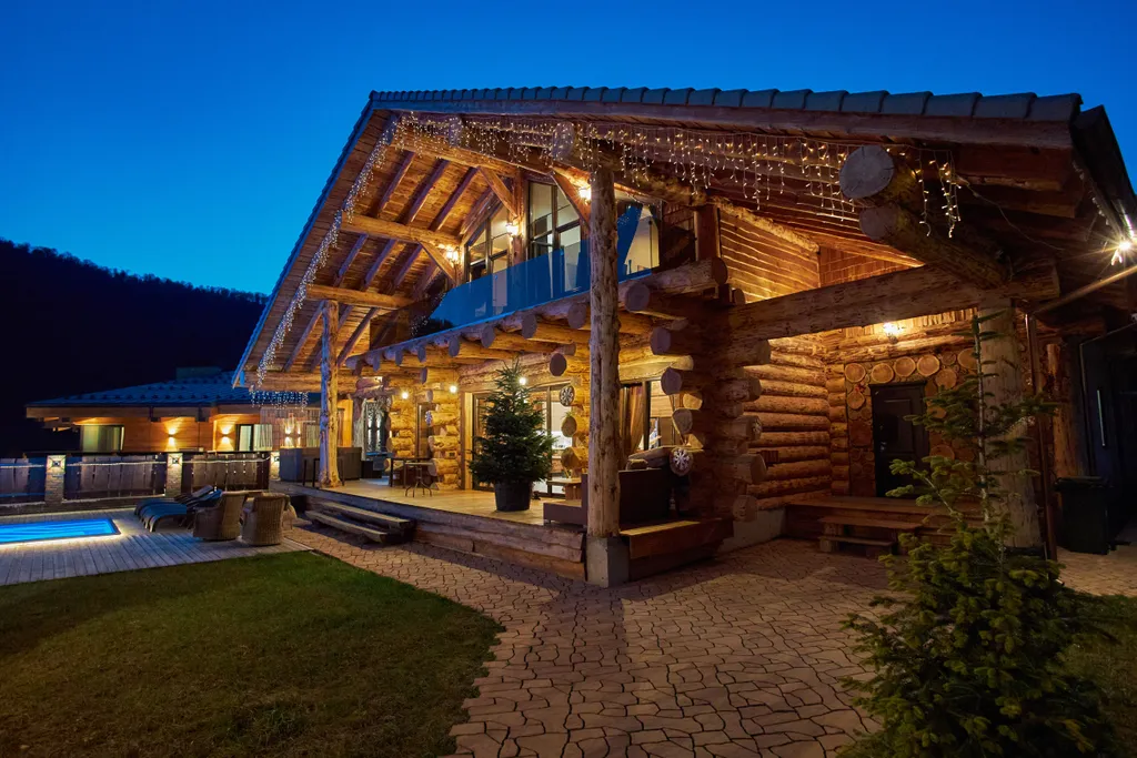 Коттедж Шале с бассейном и джакузи — Красная Поляна