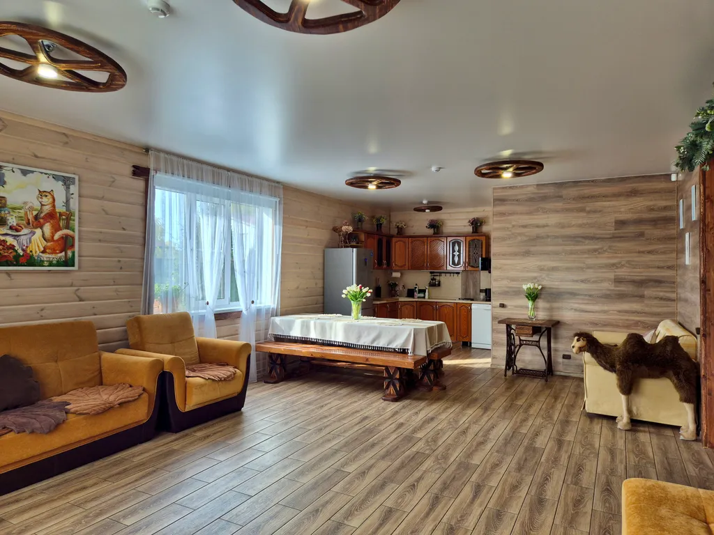 Чудесный дом с сауной и горячей купелью на побережье водохранилища