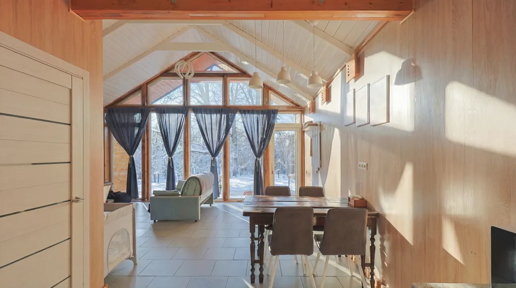 Коттедж Коттедж, современный одноэтажный дом с мансардой — Ногинск