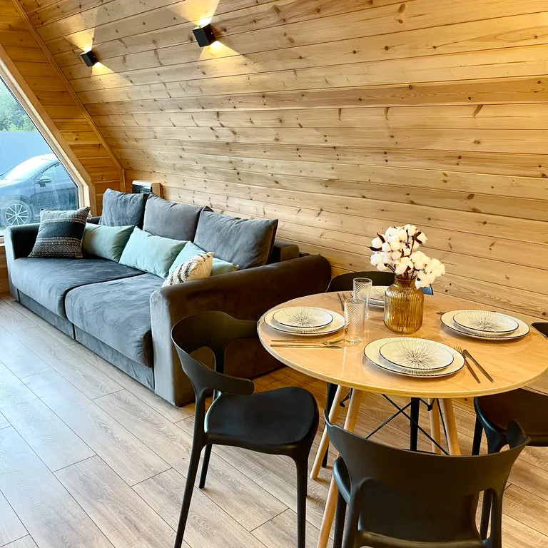 А-фрейм с баней и чаном