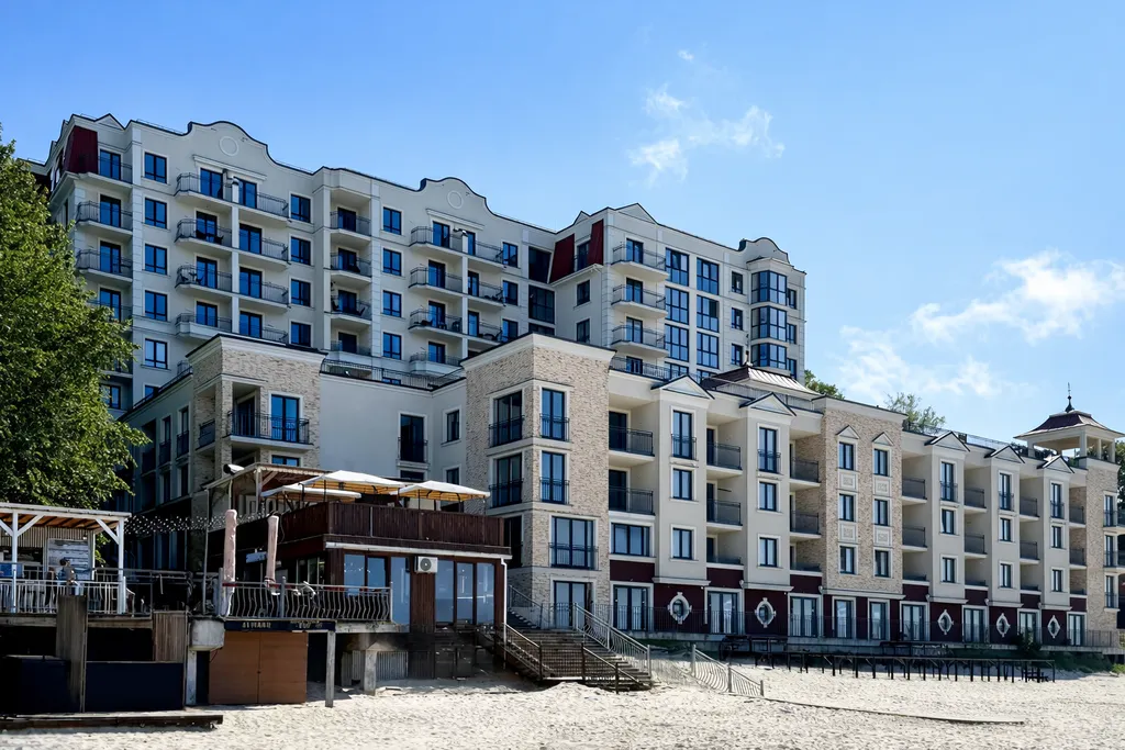 Уютные апартаменты с видом на море, первая линия с выходом на пляж