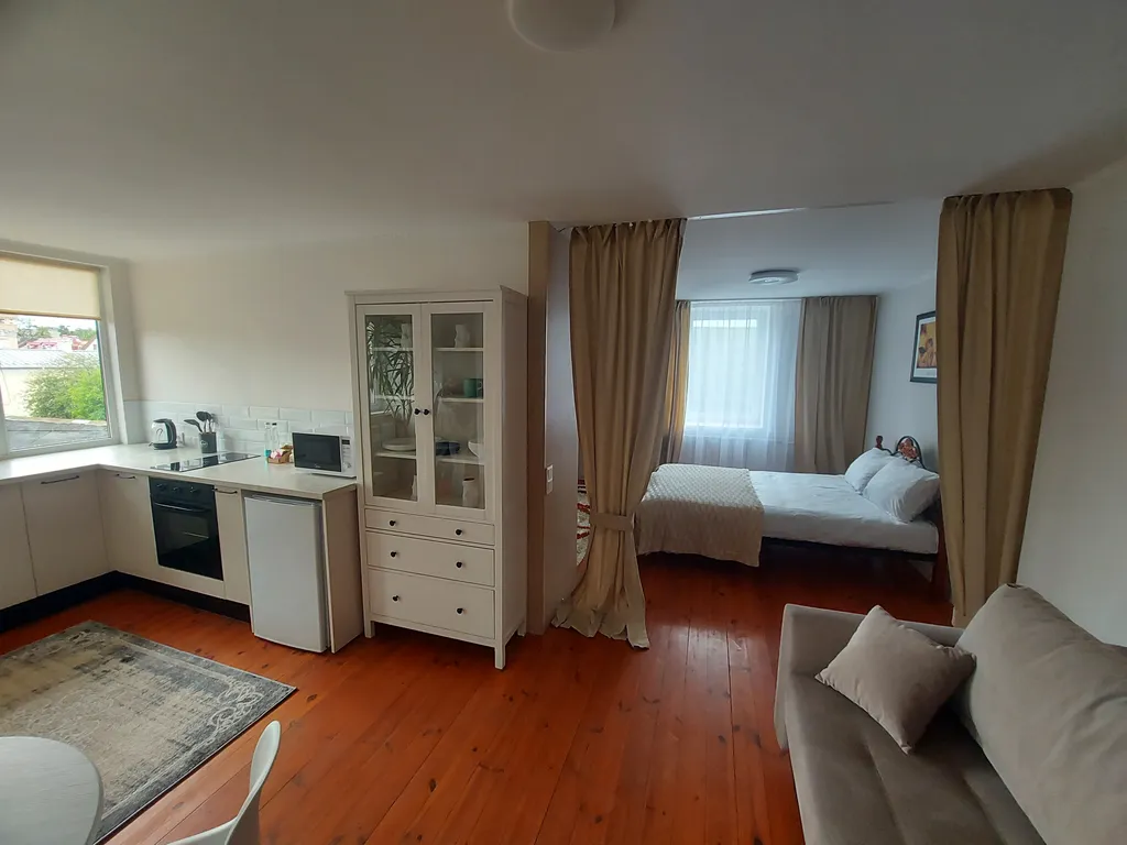 Просторная студия с видом на старинный Гродно