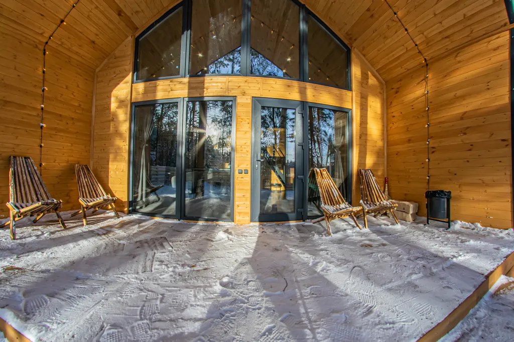 Дом с с чаном и сауной в сосновом лесу "Барн-хаус 2"