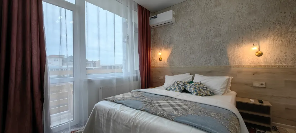 Уютная студия с балконом, отоплением, кухней, стиралкой, беседкой, парковкой