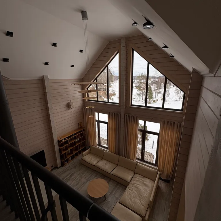 Современный коттедж на берегу озера Лавиярви