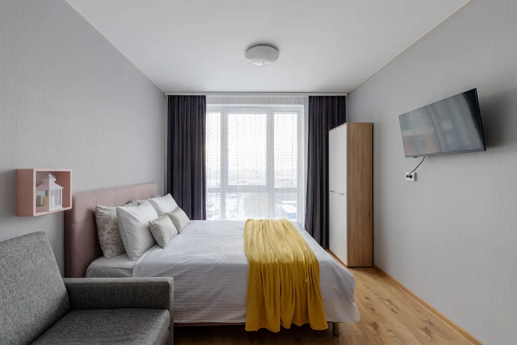 Квартира-пушка, с видом на город у метро парнас — аренда посуточно в Парголово