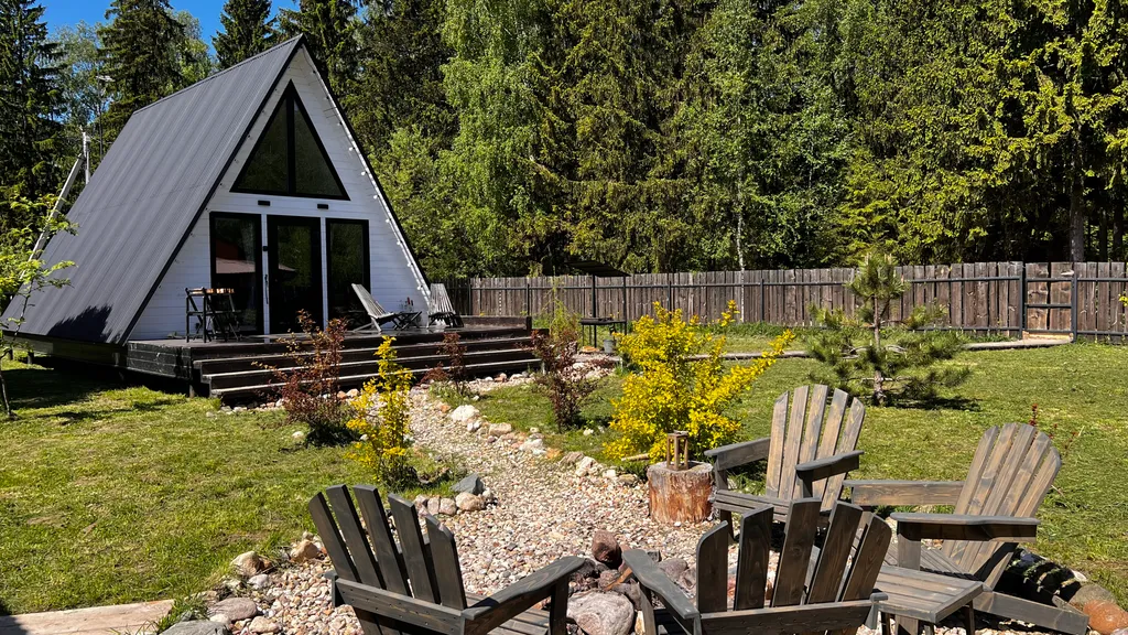 Дом A-Frame с баней