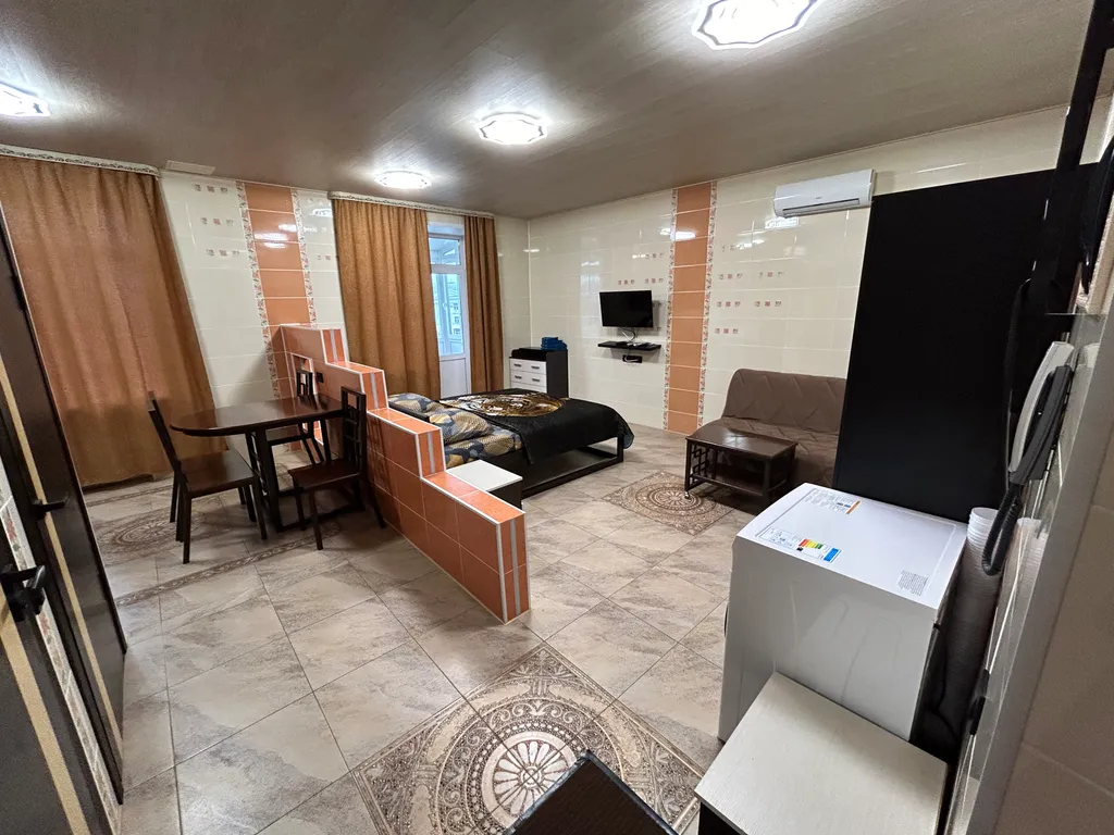 Студия с красивым видом на центр города