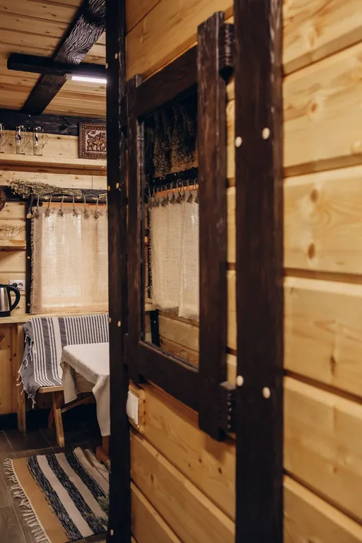 Домик в лесу с баней и чаном, A-frame Forest story