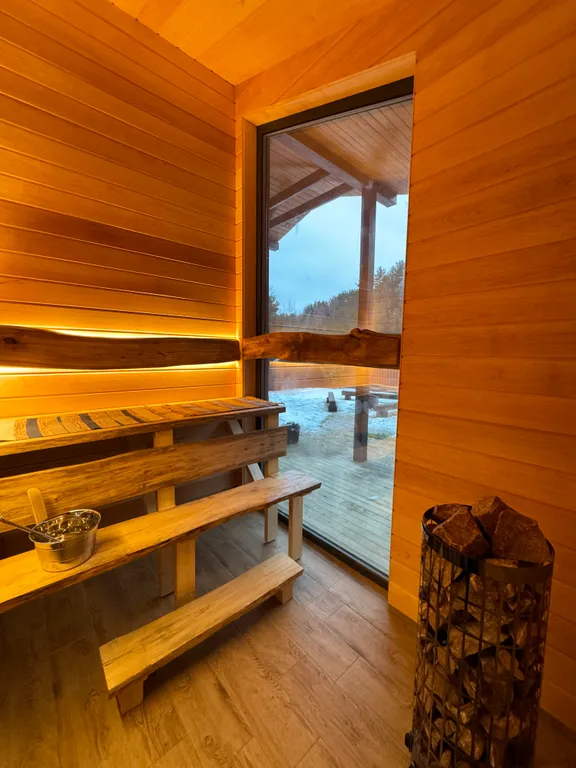 Коттедж Уютный коттедж с сауной и купелью — Бугры