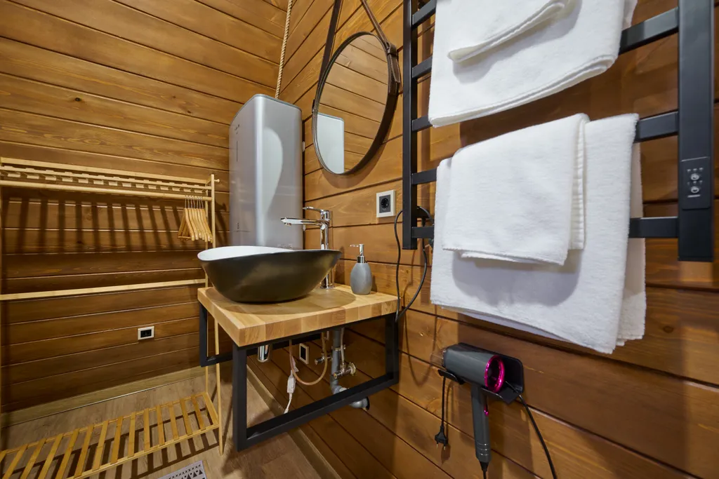 Коттедж Коттедж Шале с 1 спальней, кухня-гостиная с диваном и ванной комнатой — Мезмай