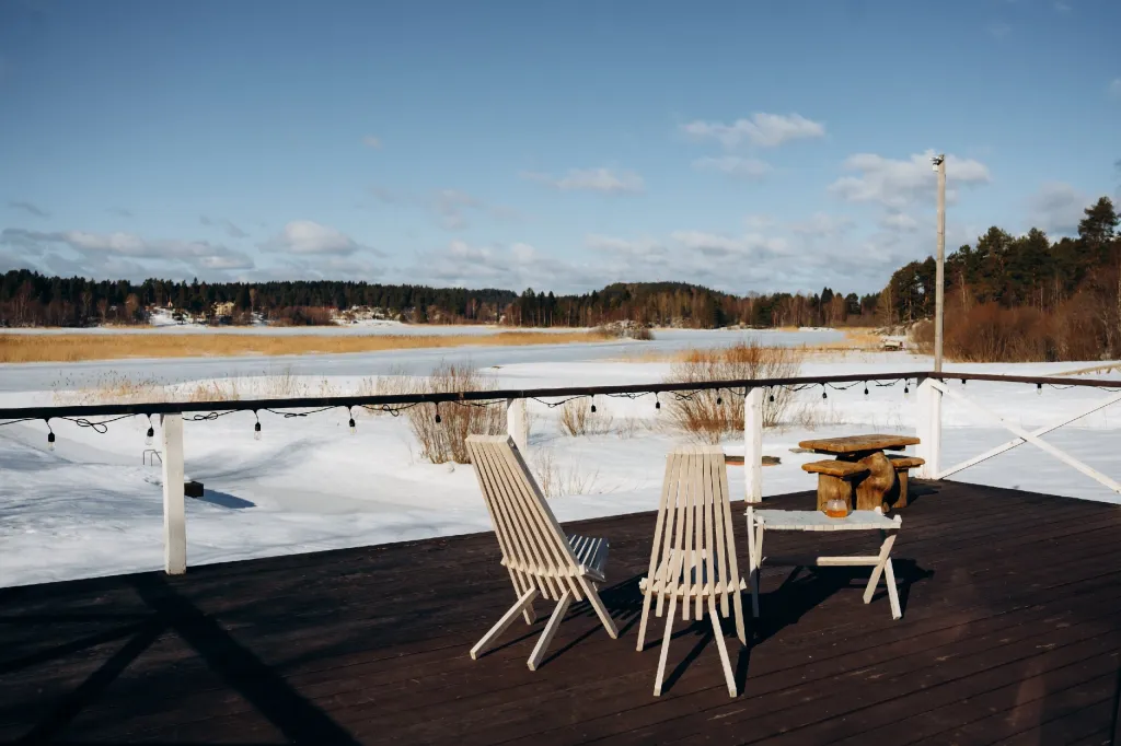 Домик с баней на берегу Ладожского озера