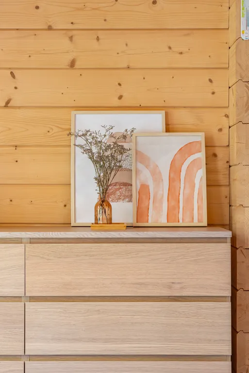 Дом из бруса в лесу с баней и чаном