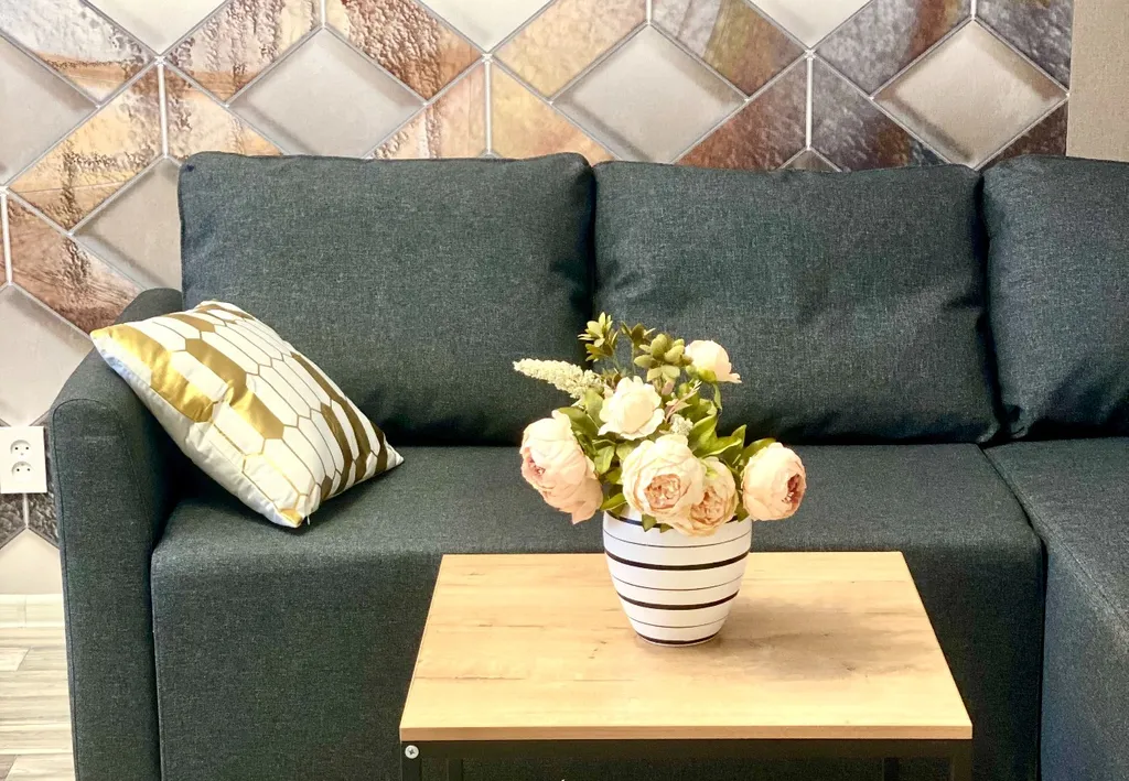 Пентхаус с видом на город. Круглая кровать+ диван