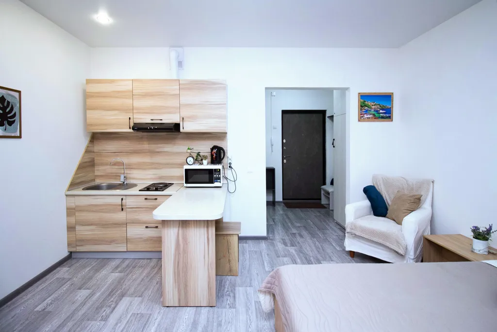 Современная студия с видом на Набережную рядом с Археопарком