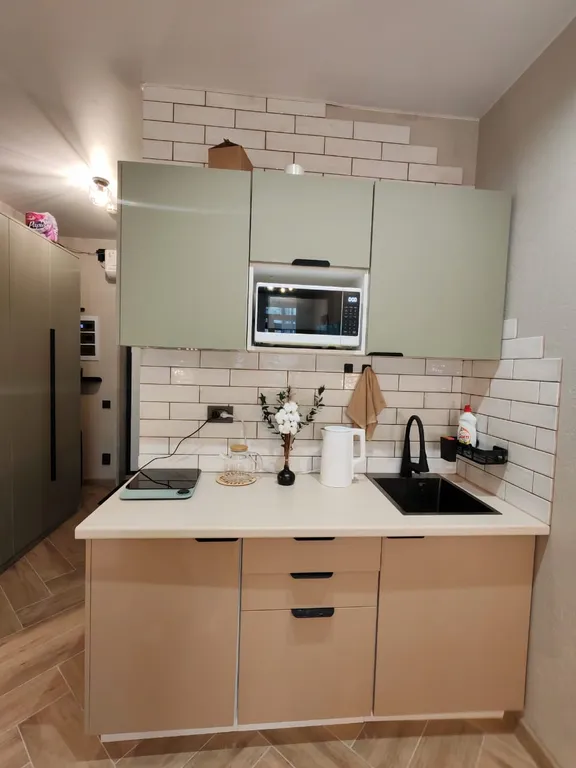 Студия с современным ремонтом