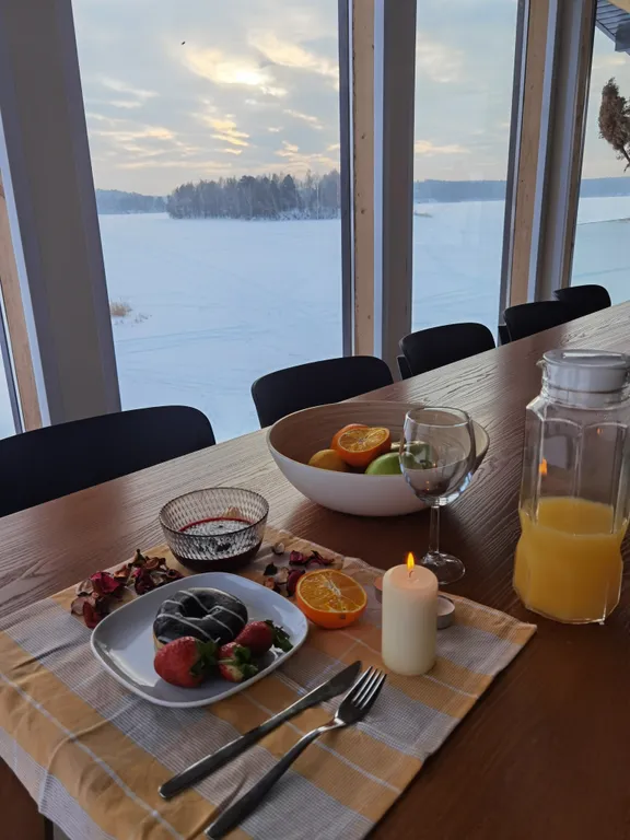 Дом с видом на озеро около горнолыжного комплекса