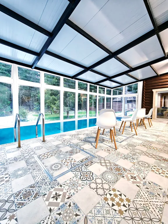 Лесной дом с тёплым бассейном, джакузи, сауной и сибирским чаном