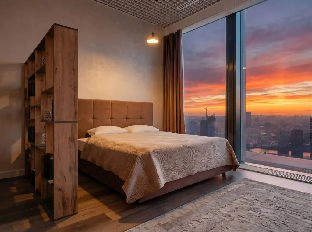 Neva Shedar 28 этаж 51 м2 панорамный вид на город. Шикарный закат.