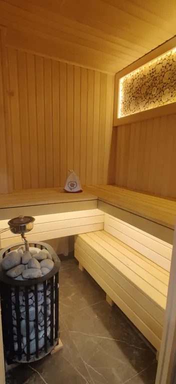 Панорамный дом с баней