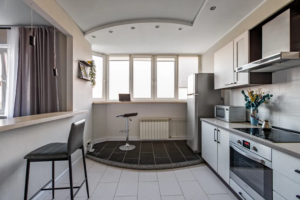 Просторная студия с чудесным видом на речку