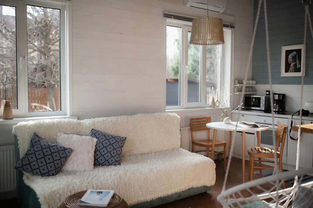 Уютный теплый дом с выходом в лес, 40 минут от Москвы со своей территорией