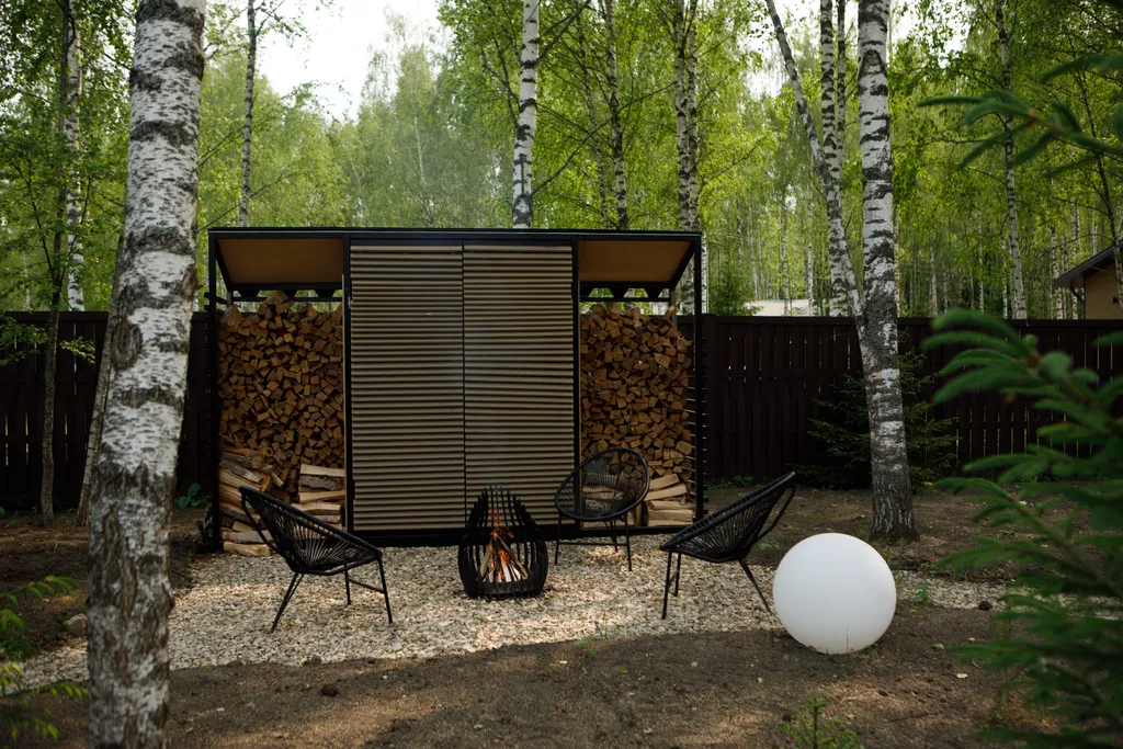 Стильный дом с ванной, горячим чаном и сауной