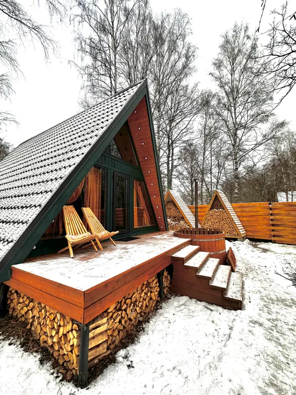 Darhaus домик с чаном в лесу