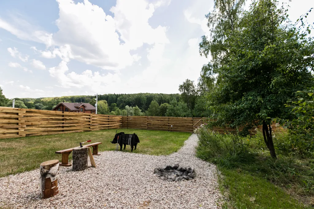 А-фрейм уютный домик у леса  с чаном