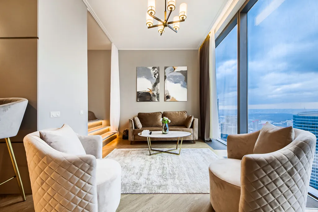 Уютная студия на 75м этаже Москва Сити. Вид на лучшую жизнь