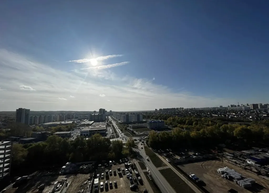 Уютная студия на 15 этаже с видом на город