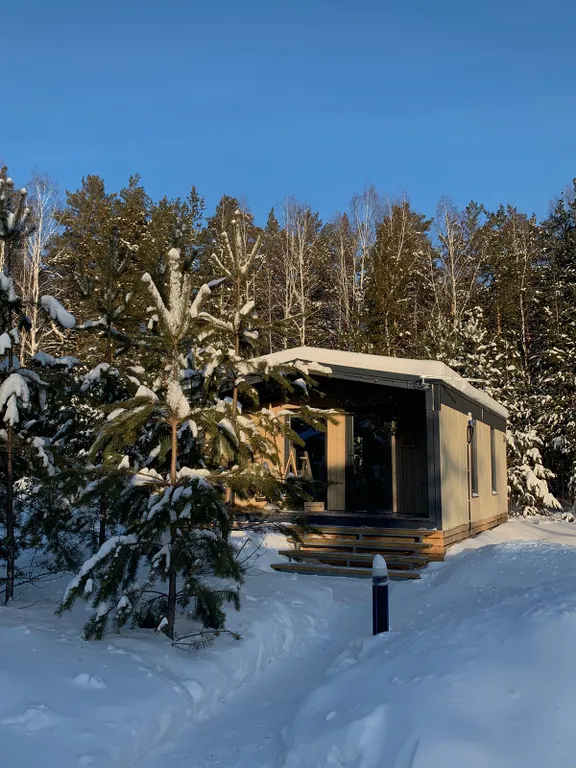 Светлый домик на опушке леса