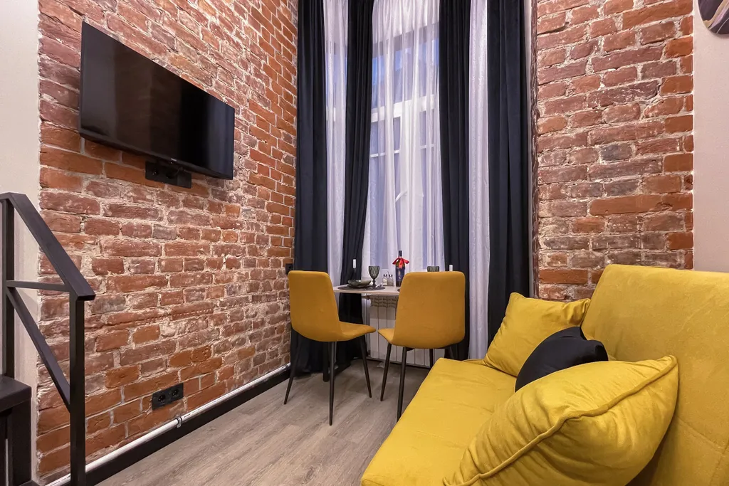 Квартира Квартира Новая студия с видом на реку Фонтанку и всем необходимым для комфорта! — Санкт-Петербург