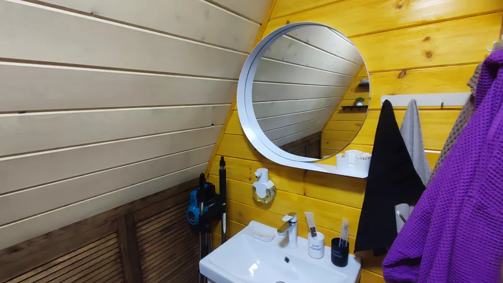 Дом А-фрейм с банным чаном