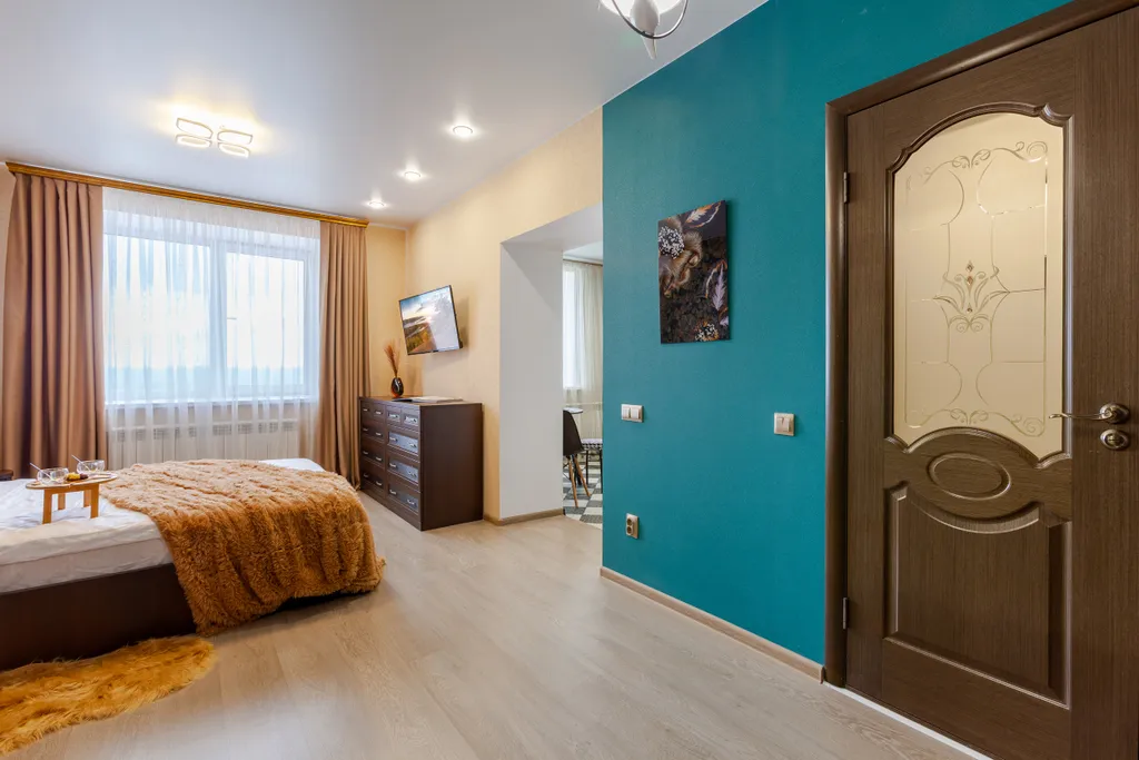 Однокомнатная квартира с видом на Волгу