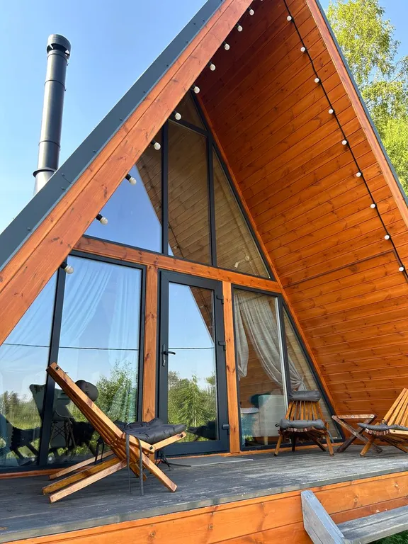 Коттедж Стильный А-фрейм на берегу озера — аренда посуточно в Лахденпохья