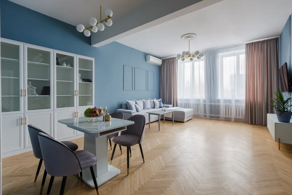 Квартира Сталинская трехкомнатная квартира Синий Кит — Москва