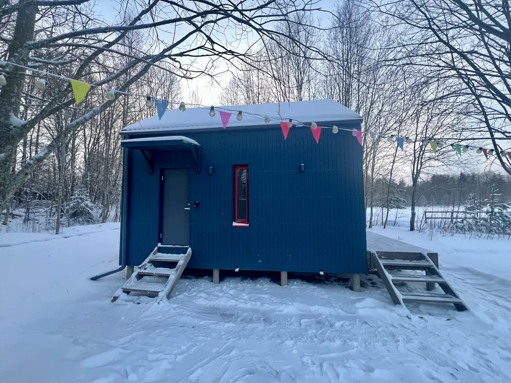 Синий домик в поле