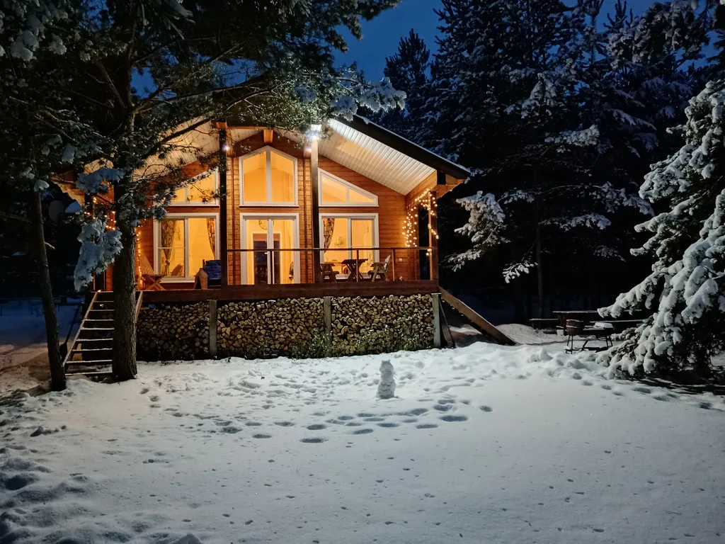 Дом с баней в сосновом бору