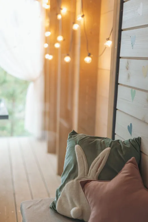 Дом с баней бочкой у воды и леса Green house