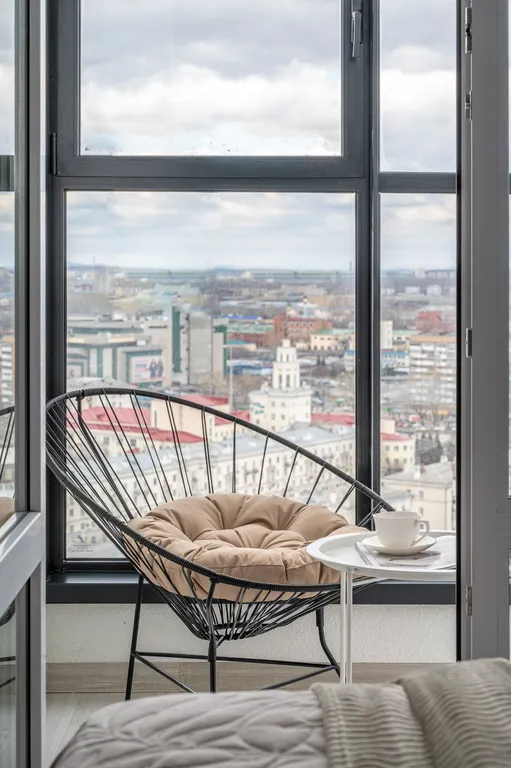 Квартира с шикарным видом на город возле жд вокзала, центр города