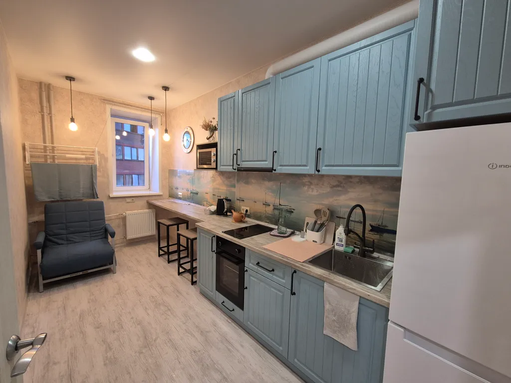 Уютная 1-комнатная квартира с видом на Каму в центре м/р Гайва