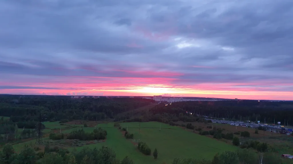 Просторная квартира с видом на закат